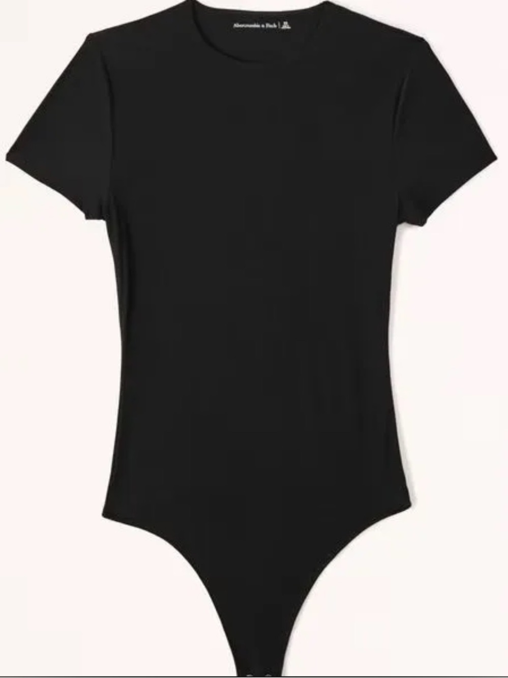 Abercrombie & Fitch Soft A&F Collection Short Sleeve Bodysuit Black